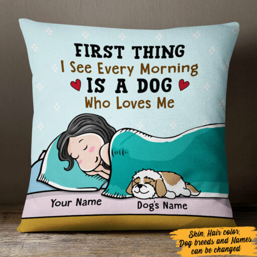 Personalized Dog Who Loves Me Pillow