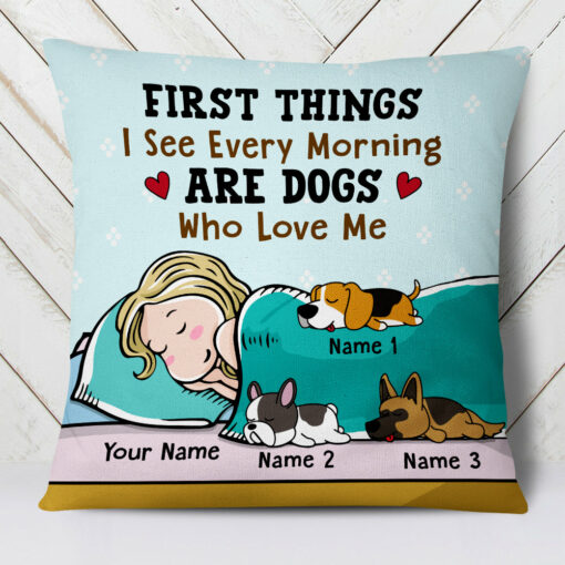 Personalized Dog Who Loves Me Pillow