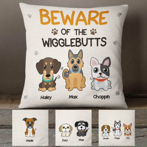 Personalized Dog Wigglebutts Pillow