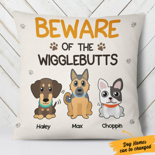 Personalized Dog Wigglebutts Pillow