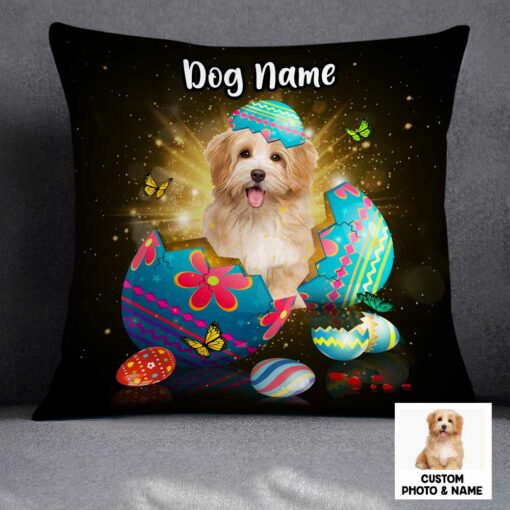 Personalized Easter Dog Cat Photo Pillow