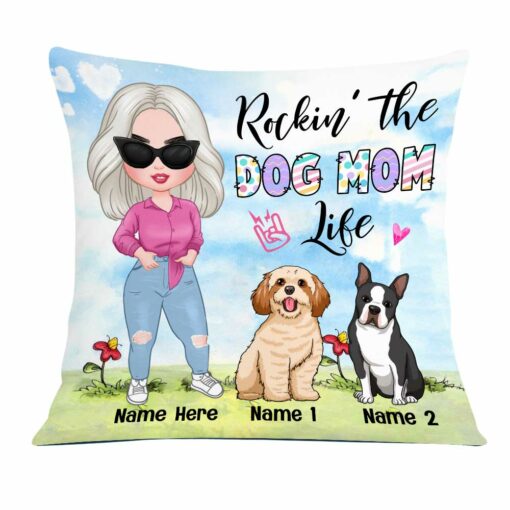 Personalized Easter Dog Mom Life Pillow