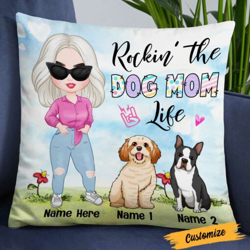 Personalized Easter Dog Mom Life Pillow