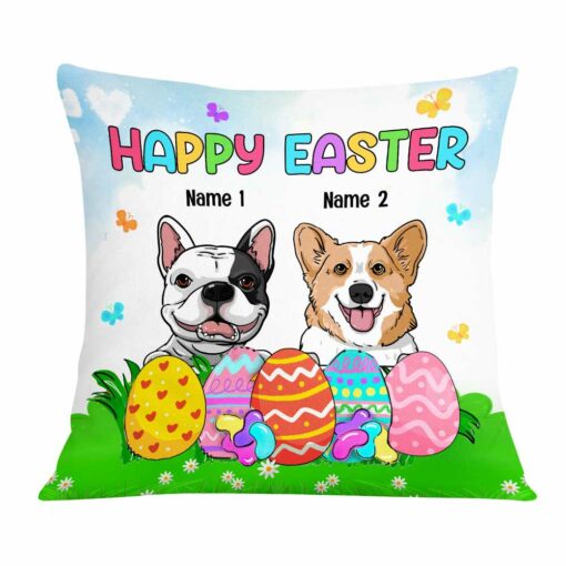 Personalized Easter Dog Mom Pillow