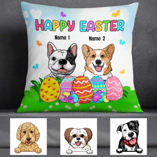 Personalized Easter Dog Mom Pillow