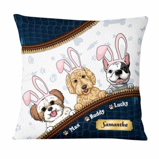 Personalized Easter Gift for Dog Mom, Dog Dad Pillow