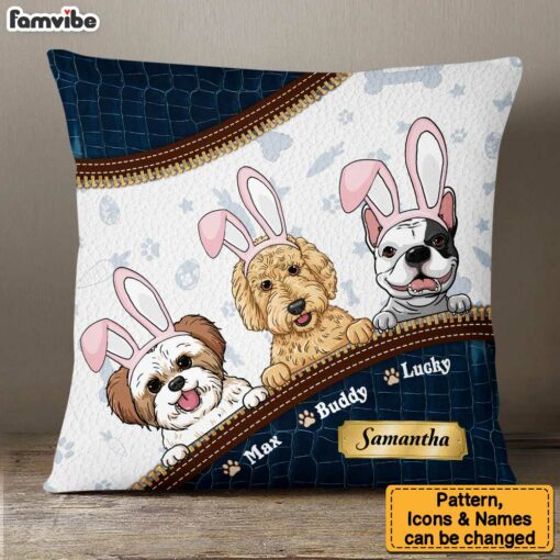 Personalized Easter Gift for Dog Mom, Dog Dad Pillow