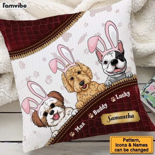 Personalized Easter Gift for Dog Mom, Dog Dad Pillow