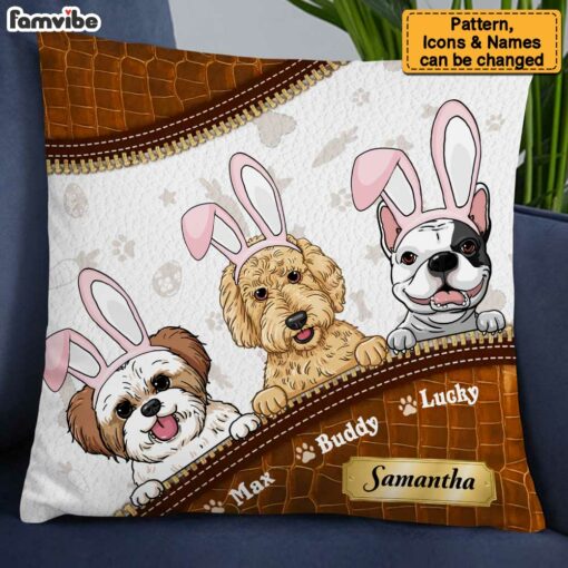 Personalized Easter Gift for Dog Mom, Dog Dad Pillow