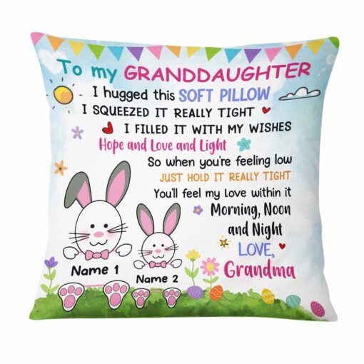 Personalized Easter Granddaughter Hug This Pillow