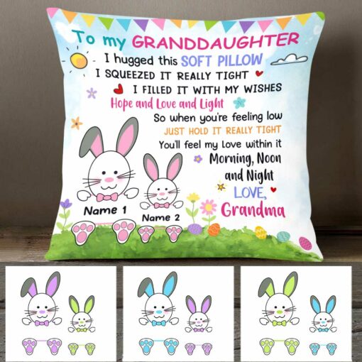 Personalized Easter Granddaughter Hug This Pillow