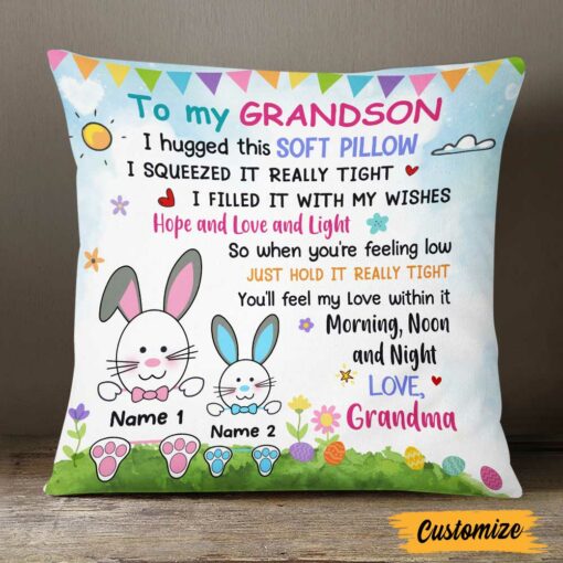 Personalized Easter Granddaughter Hug This Pillow