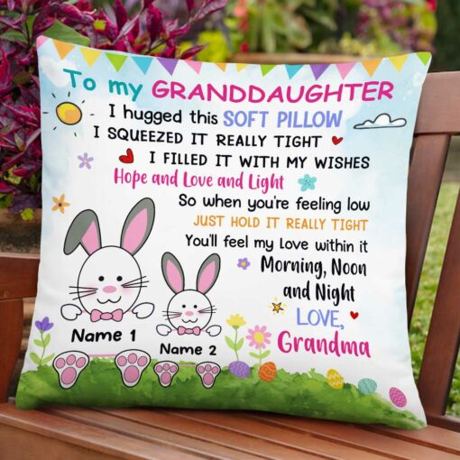 Personalized Easter Granddaughter Hug This Pillow