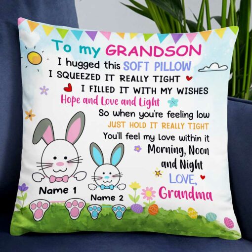 Personalized Easter Granddaughter Hug This Pillow