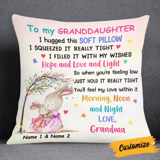 Personalized Easter Granddaughter Pillow