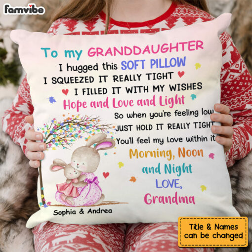 Personalized Easter Granddaughter Pillow