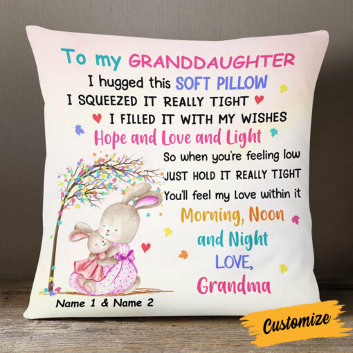 Personalized Easter Granddaughter Pillow