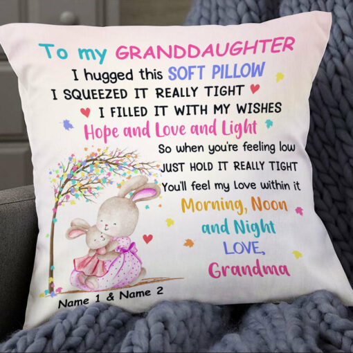 Personalized Easter Granddaughter Pillow