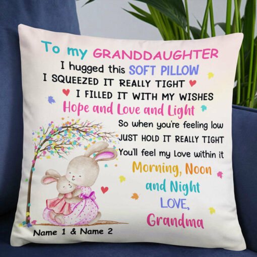 Personalized Easter Granddaughter Pillow