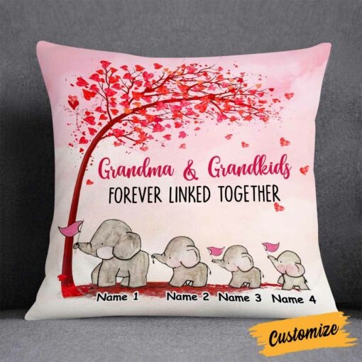 Personalized Elephant Grandma Pillow