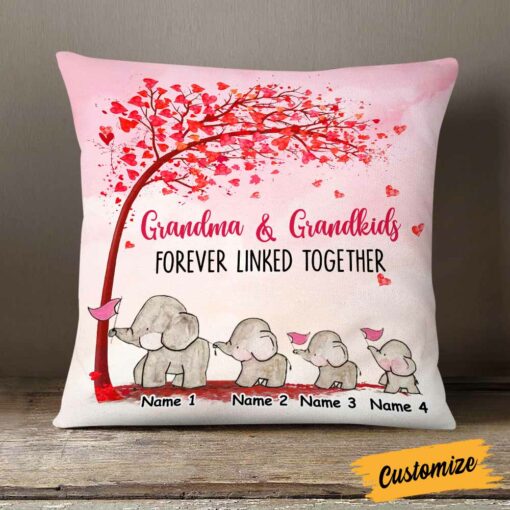 Personalized Elephant Grandma Pillow