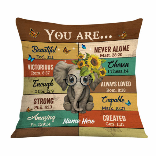 Personalized Elephant You Are Pillow