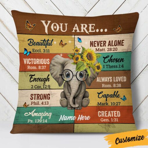 Personalized Elephant You Are Pillow