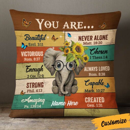 Personalized Elephant You Are Pillow