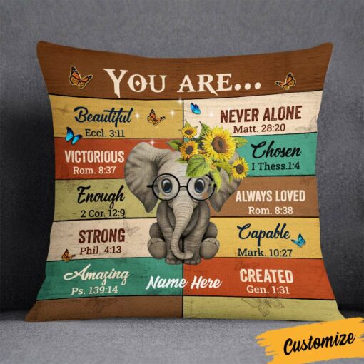 Personalized Elephant You Are Pillow