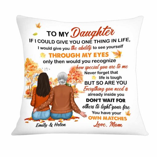 Personalized Fall To My Daughter Pillow