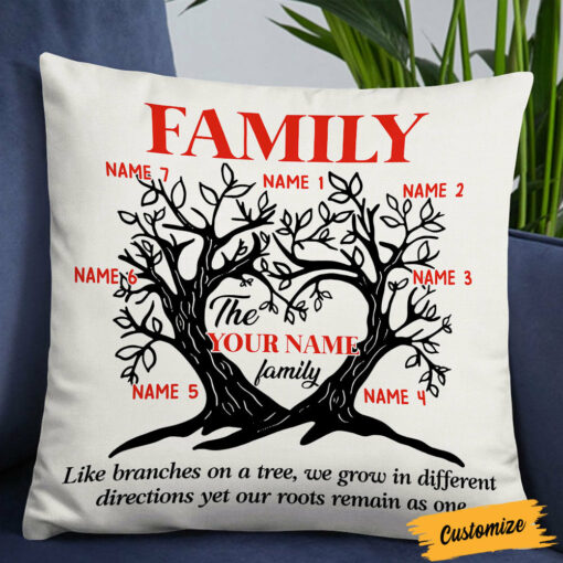 Personalized Family Branches & Roots Pillow