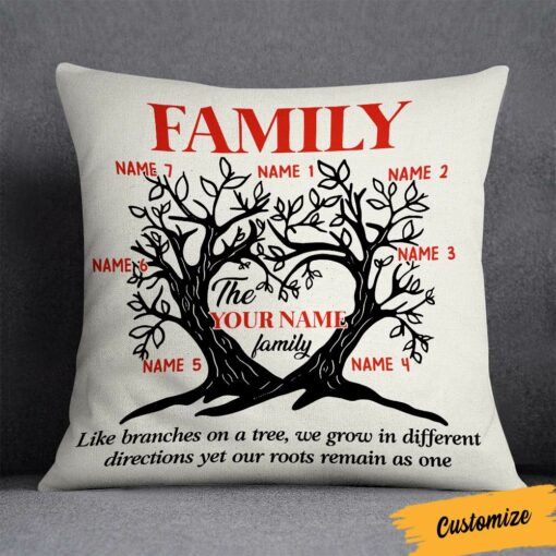 Personalized Family Branches & Roots Pillow