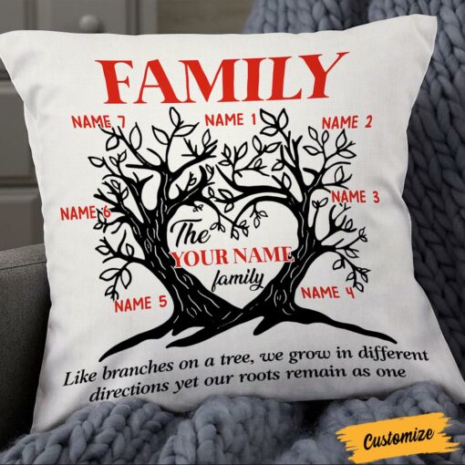 Personalized Family Branches & Roots Pillow