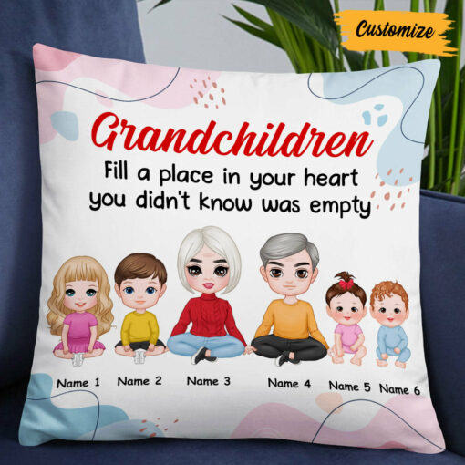 Personalized Family Grandma Grandpa Grandson Granddaughter Pillow