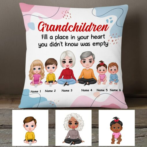 Personalized Family Grandma Grandpa Grandson Granddaughter Pillow