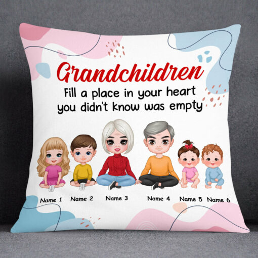 Personalized Family Grandma Grandpa Grandson Granddaughter Pillow