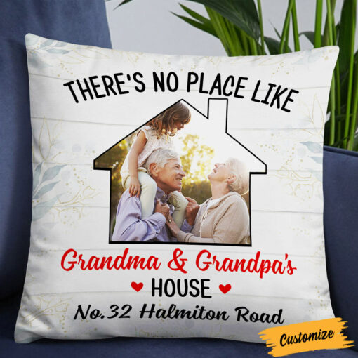 Personalized Family Grandma Grandpa Photo Pillow