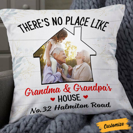 Personalized Family Grandma Grandpa Photo Pillow