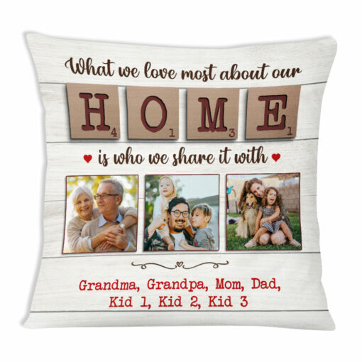 Personalized Family Home Scrabble Pillow