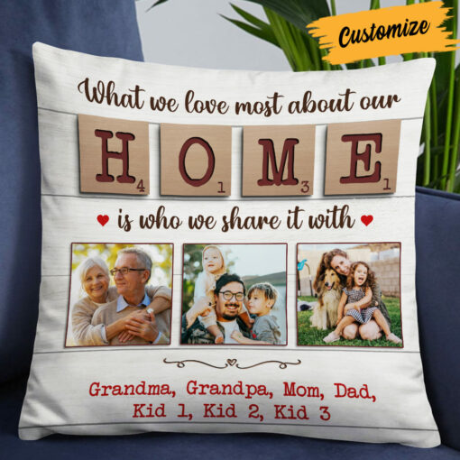 Personalized Family Home Scrabble Pillow