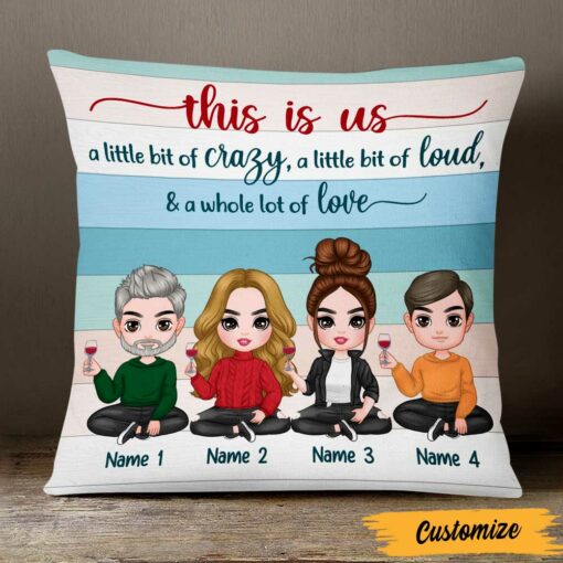 Personalized Family Icon This Is Us Pillow