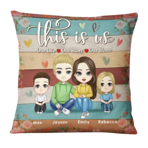 Personalized Family This Is Us Our Life Our Story Our Home Pillow