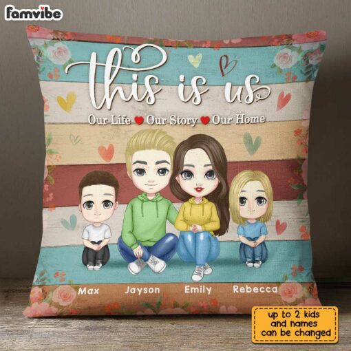 Personalized Family This Is Us Our Life Our Story Our Home Pillow