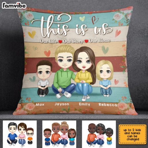 Personalized Family This Is Us Our Life Our Story Our Home Pillow