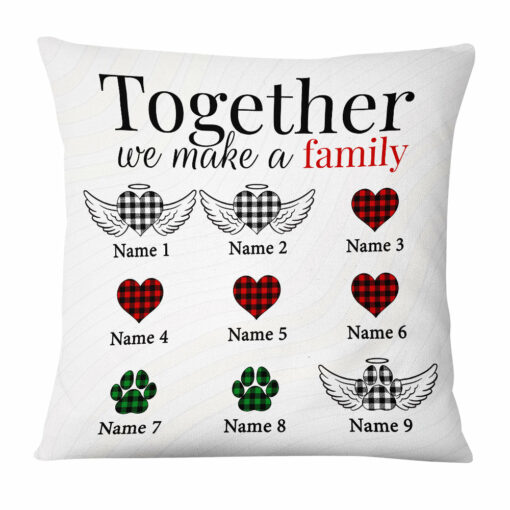 Personalized Family Together Couple Dog Cat Pillow