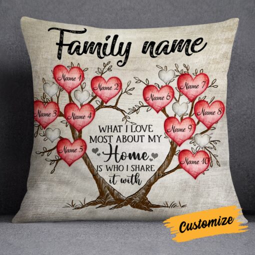 Personalized Family Tree Pillow