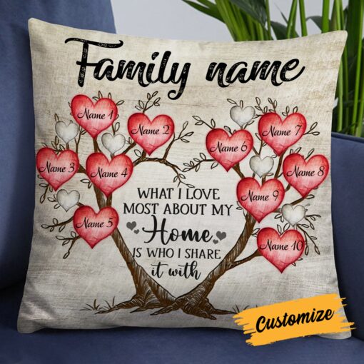 Personalized Family Tree Pillow