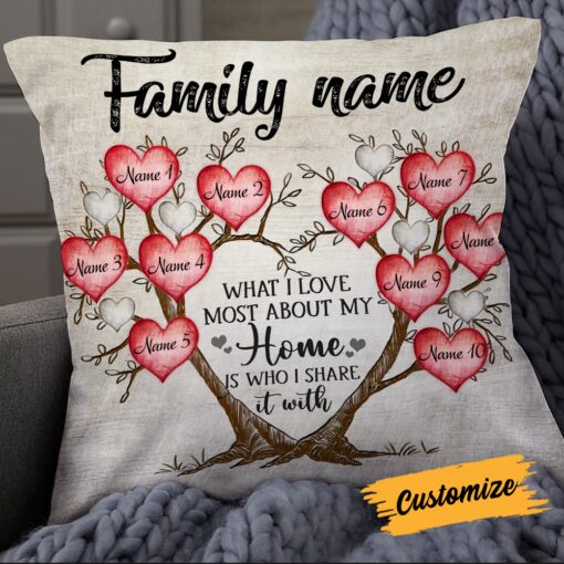 Personalized Family Tree Pillow