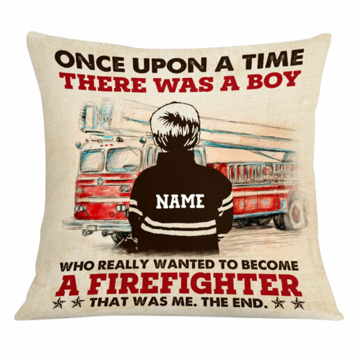 Personalized Firefighter Pillow