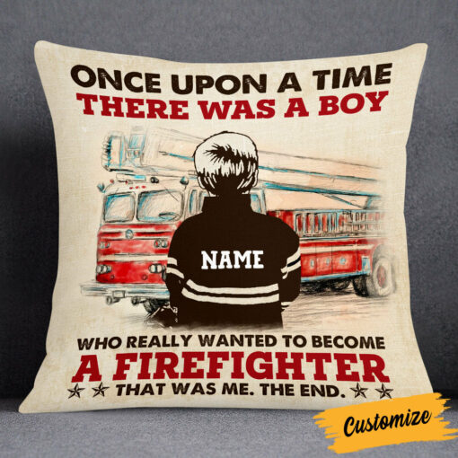 Personalized Firefighter Pillow